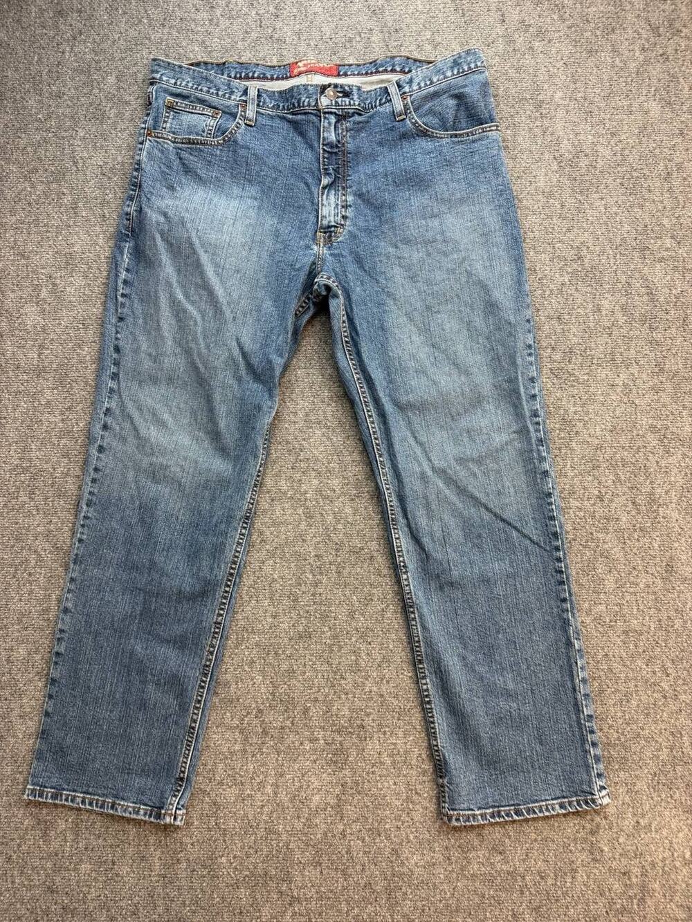 Arizona Jean Co Men’s Jeans 38x29 Relaxed Straight Blue Stretch Denim